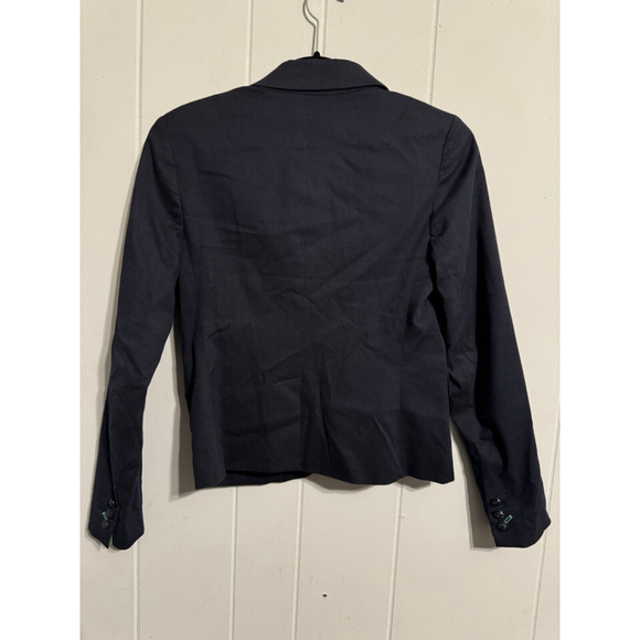 Gap Women's Academy Blazer size 0 navy blue Oldmoney Preppy Jacket - Picture 2 of 7